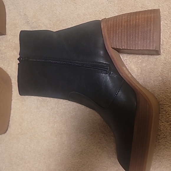 Free People Ruby Platform Booties In Black Women Sz 39.5 M - Picture 5 of 10